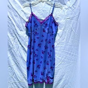 Wild Fable slip dress blue and purple floral size large